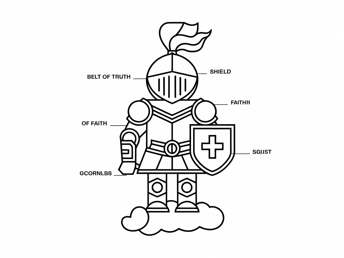 Color the Armor of God for Strength and Faith