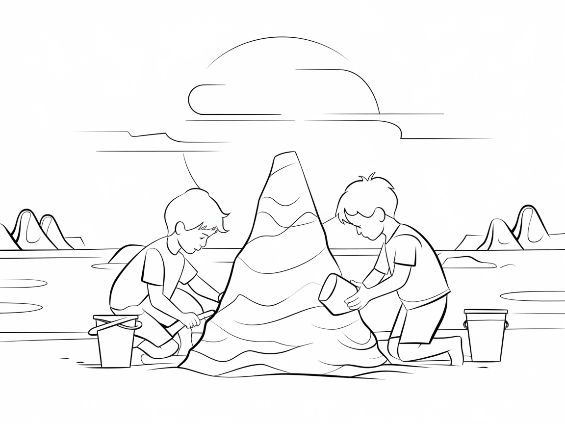 Unleash Creativity with This Sandcastle Building Scene
