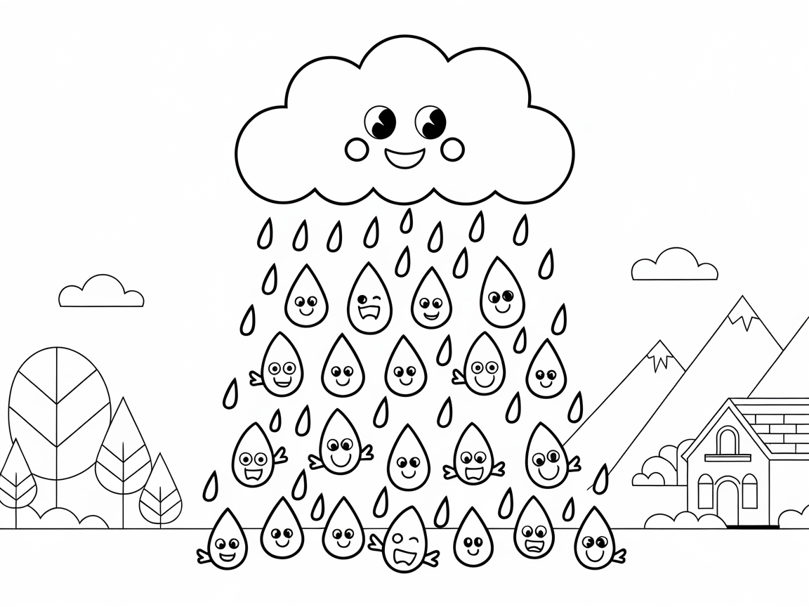 Meet the Raindrop Crew and Their Cheerful Cloud!