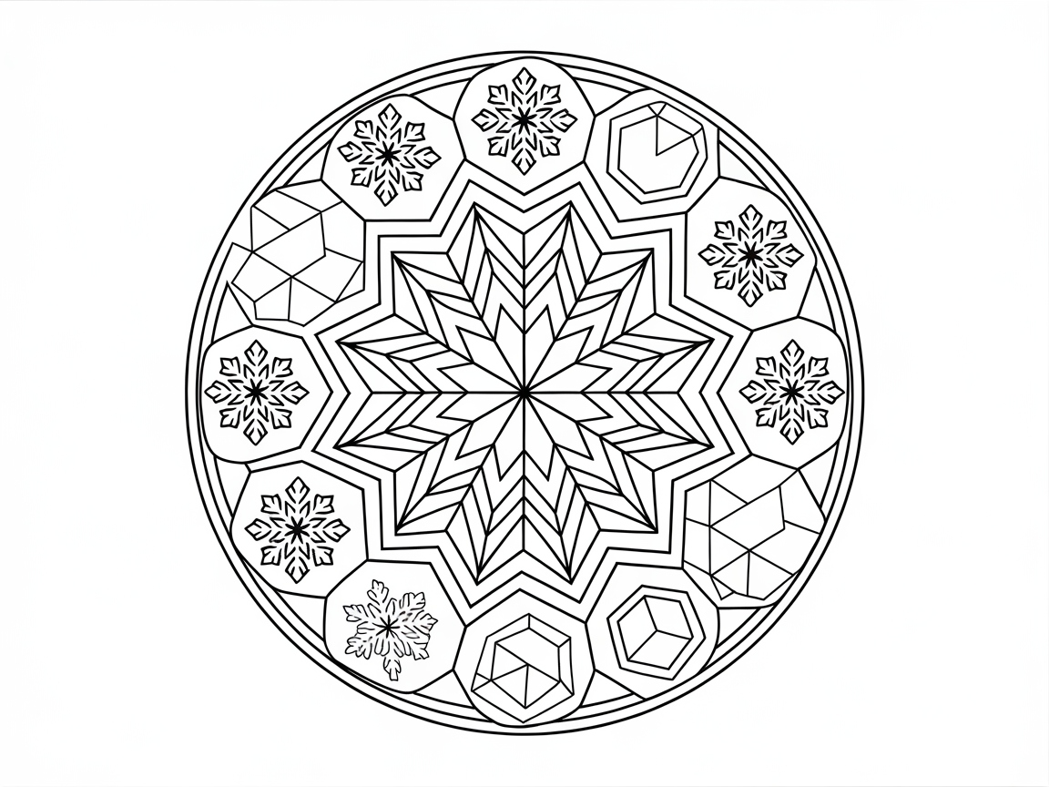 Dive into This Intricate Snowflake Mandala