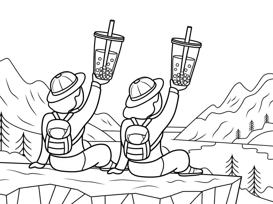 Adventure Awaits with This Boba Hiking Scene