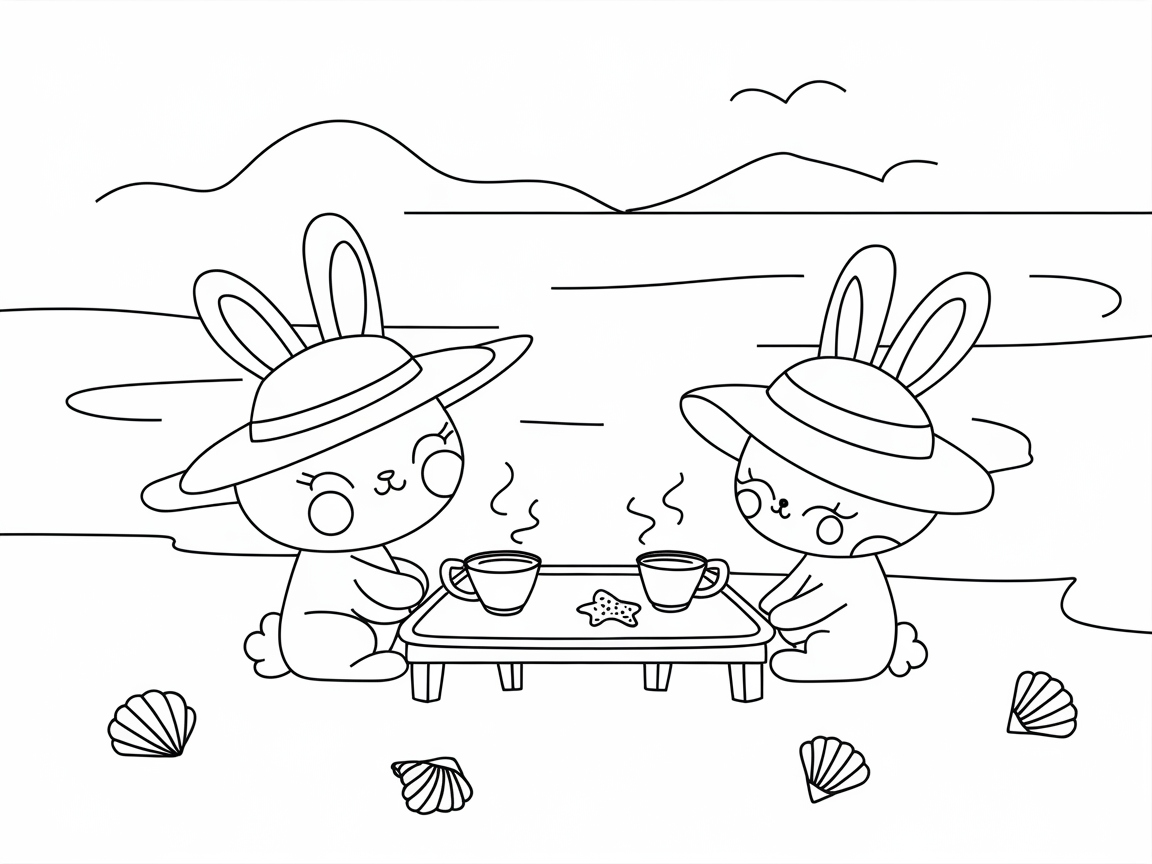 Seaside Bunny Tea Party Adventure