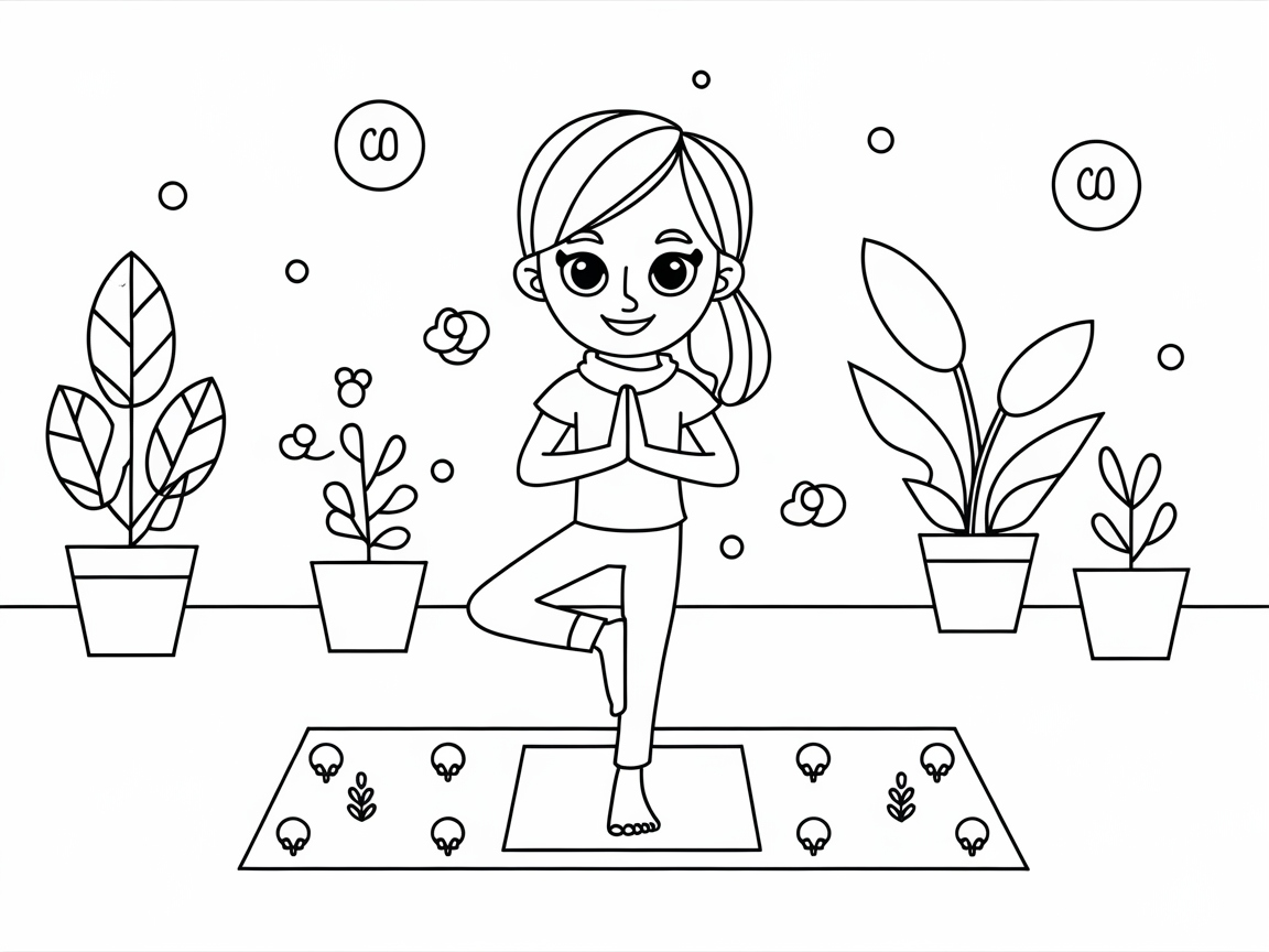 Find Your Zen with This Yoga Practice Coloring Page