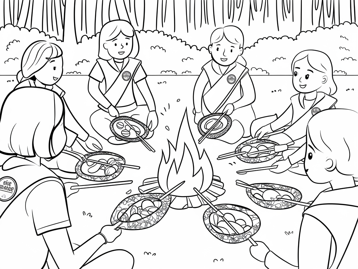 Girl Scout Campfire Cookout Fun