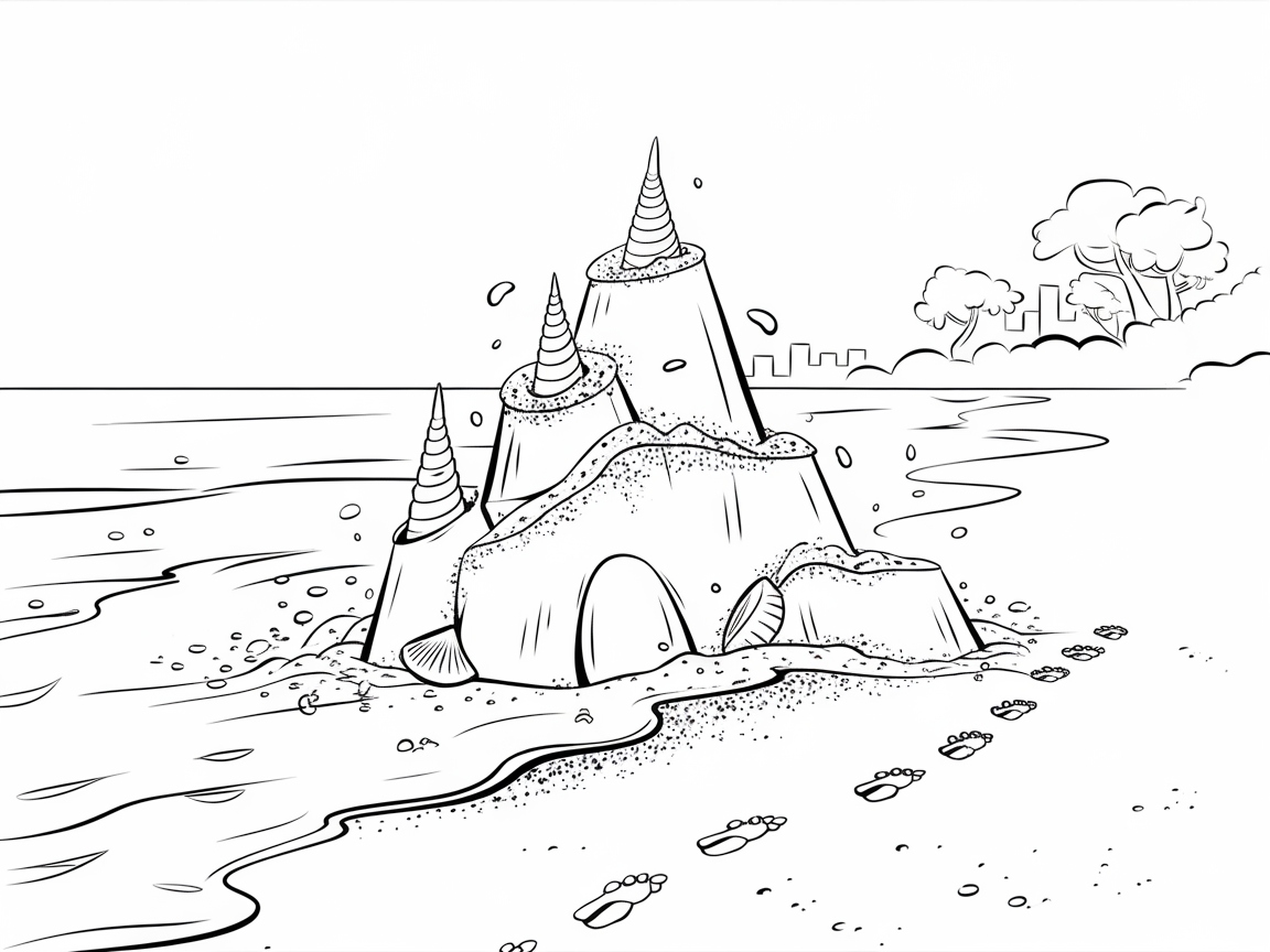 Bring the Beach to Life with This Charming Sandcastle Scene