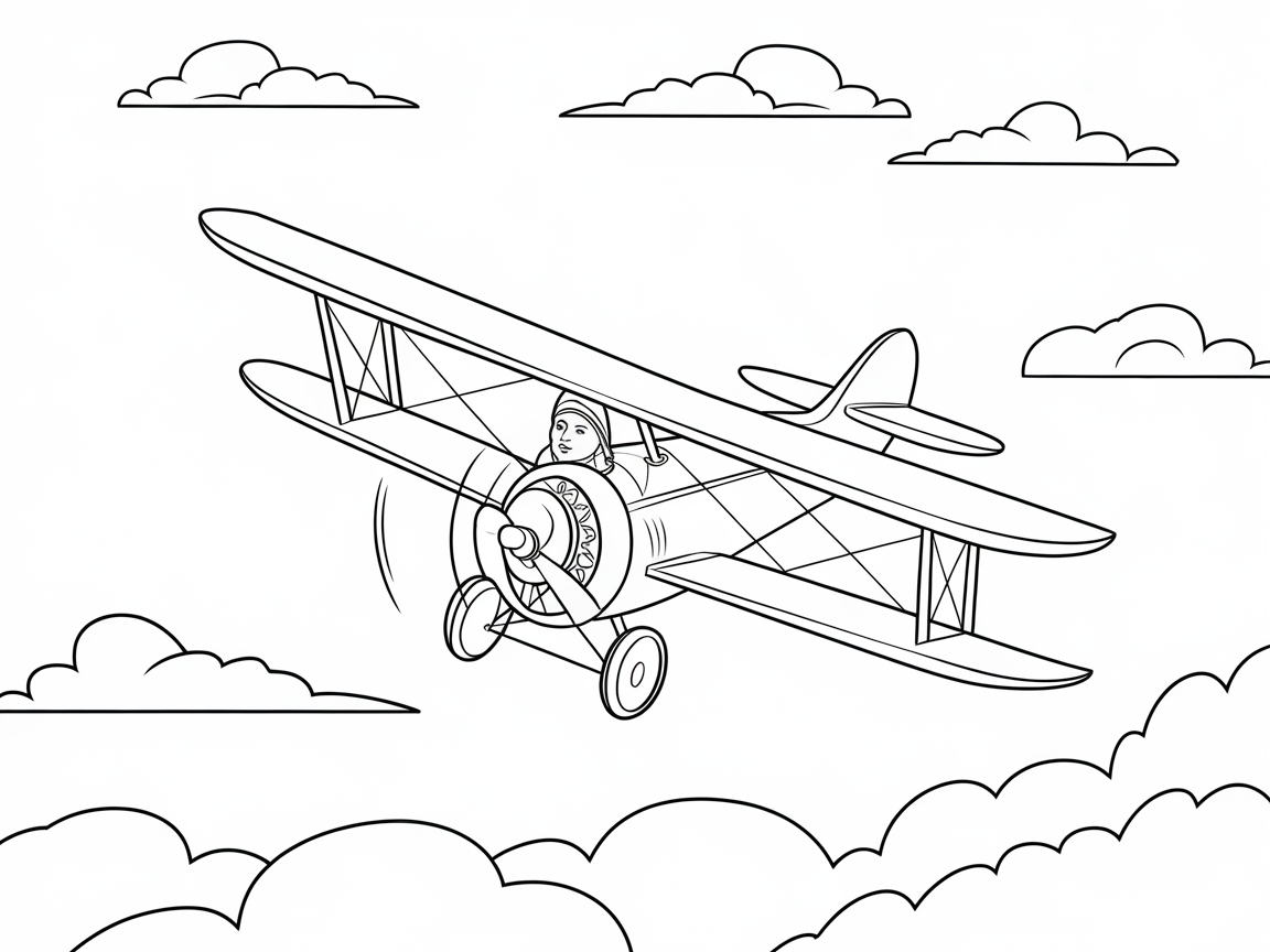 Soar Through History with This Inspiring Aviator Scene