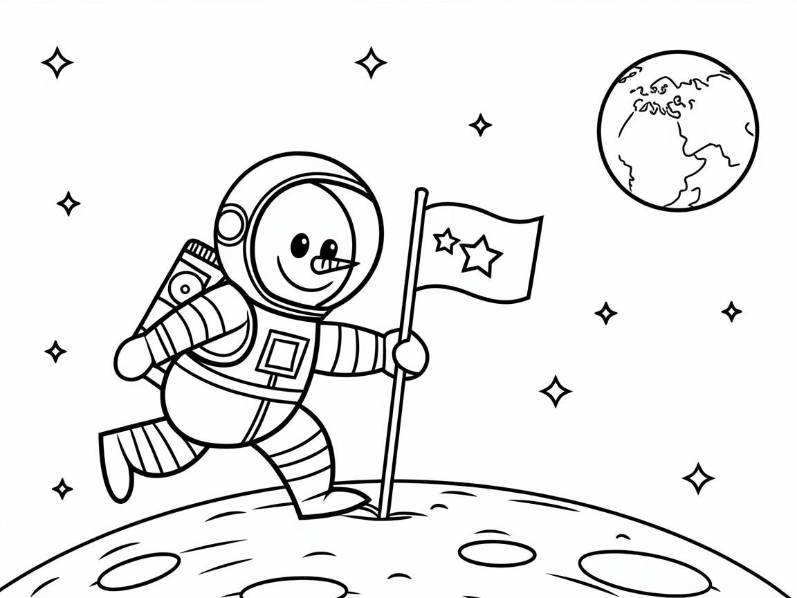 Blast Off with This Astronaut Snowman Adventure