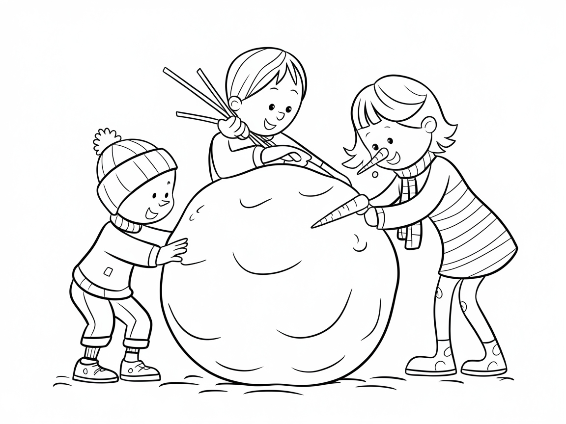 Build Frosty Memories with This Cheerful Snowman Scene