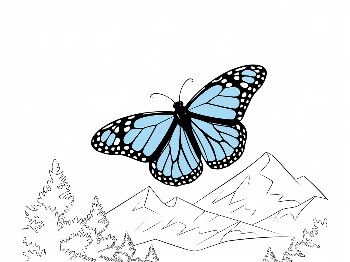Bring Color to This Mountain Monarch Scene