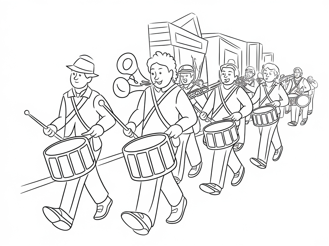 Join the Parade with This Marching Band Scene