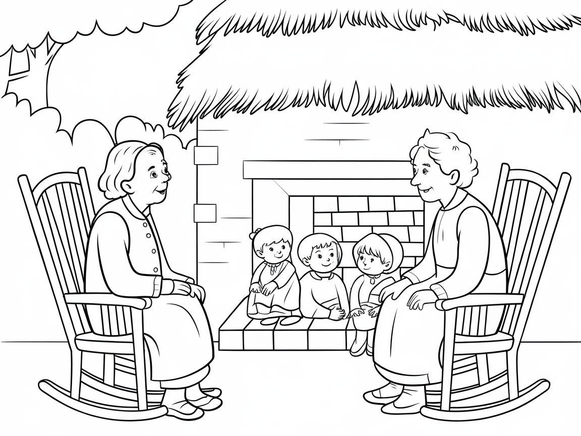 Heartwarming Grandparent Storytime by the Hearth