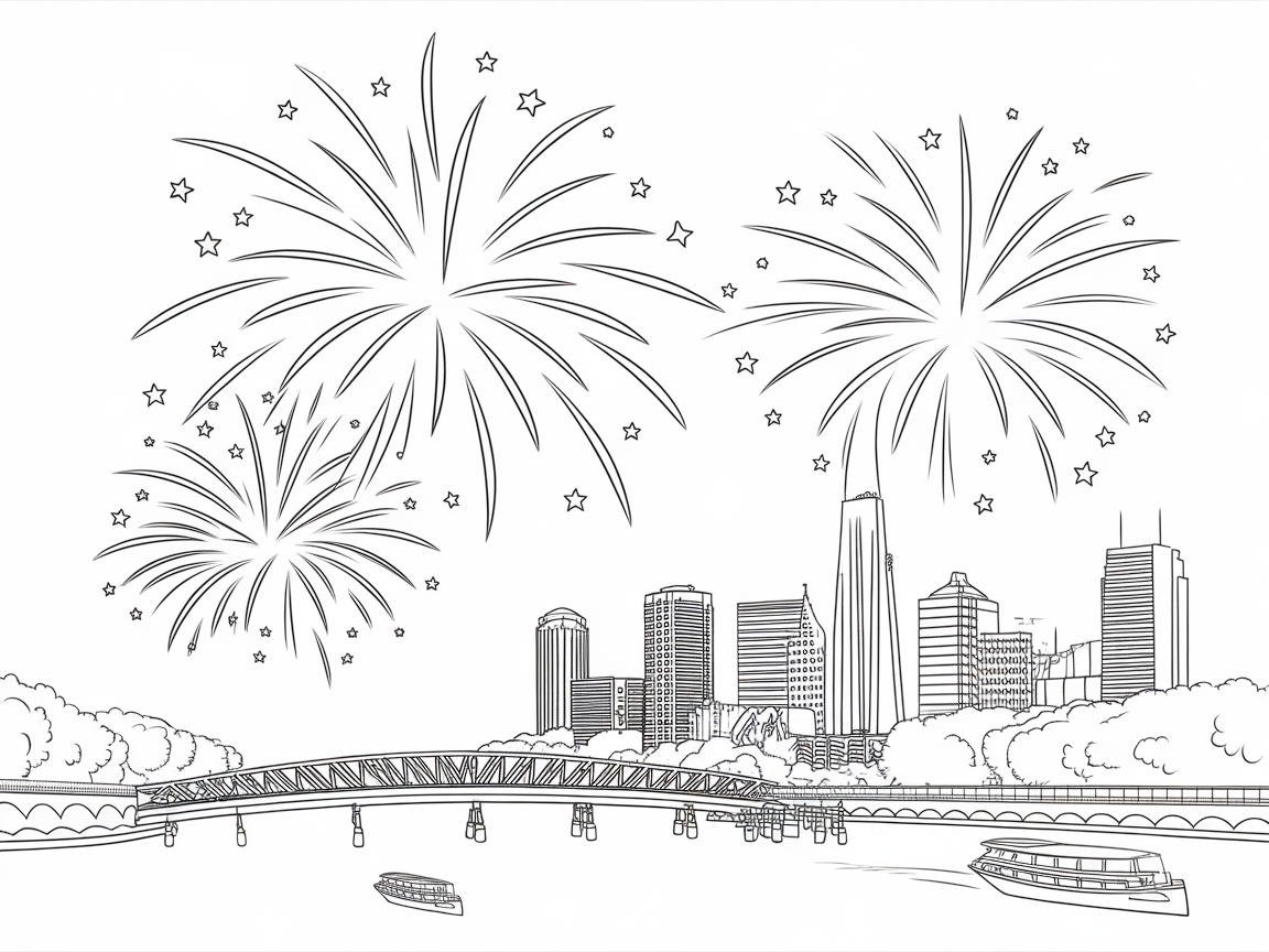 Light Up the Night with This Fireworks Cityscape
