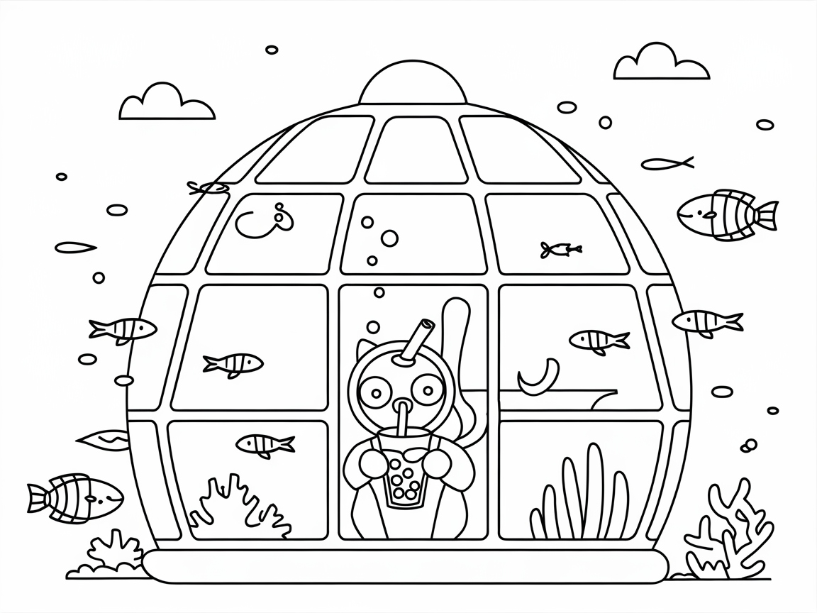 Underwater Adventure with Snorkeling Cat