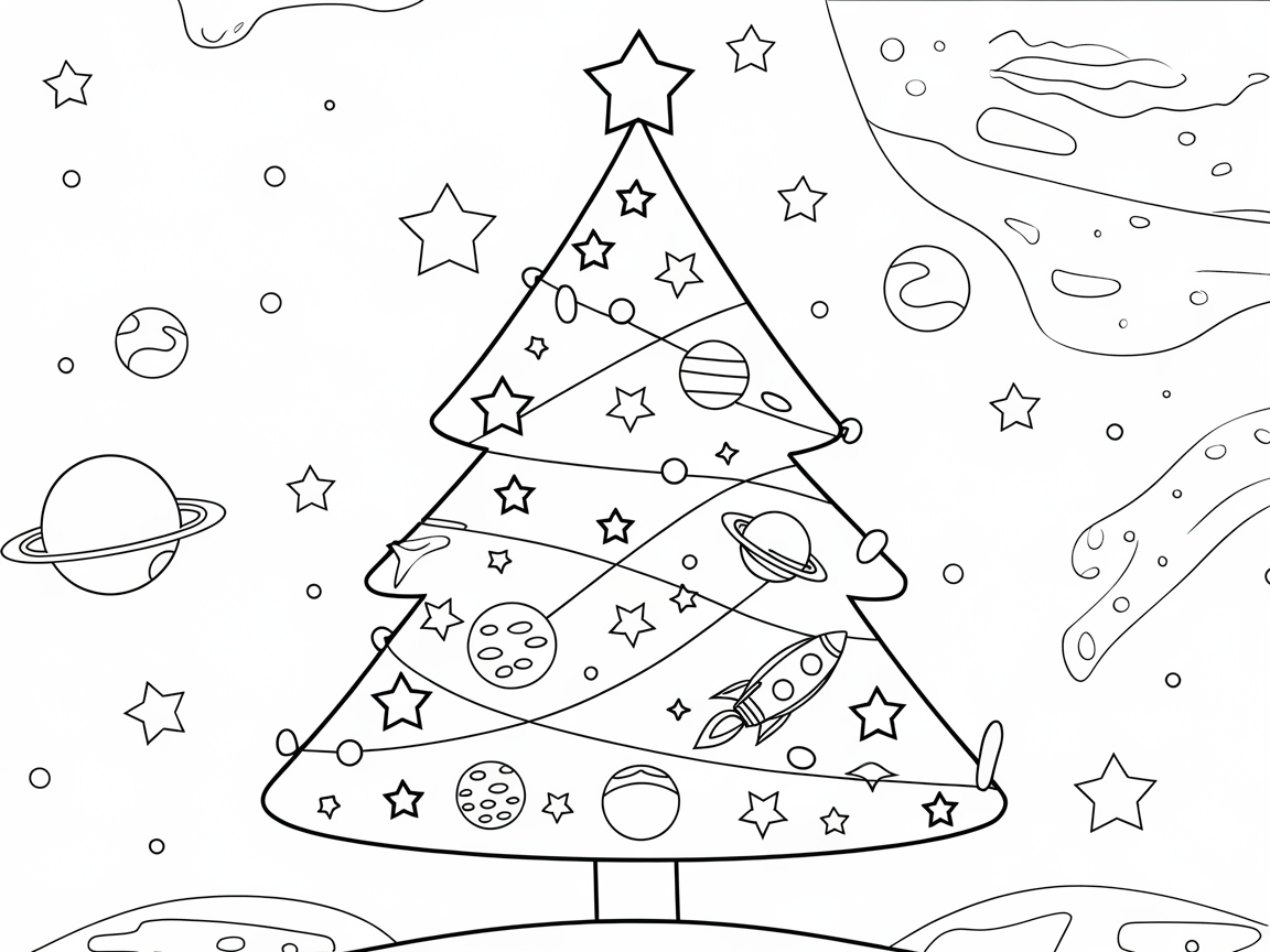 Out-of-This-World Christmas Tree Scene