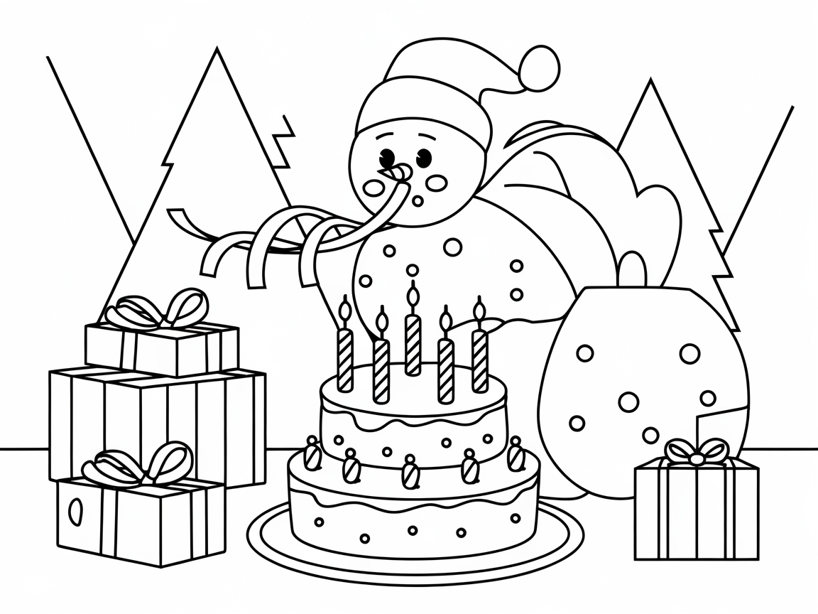 Celebrate a Festive Birthday with This Cheerful Snowman
