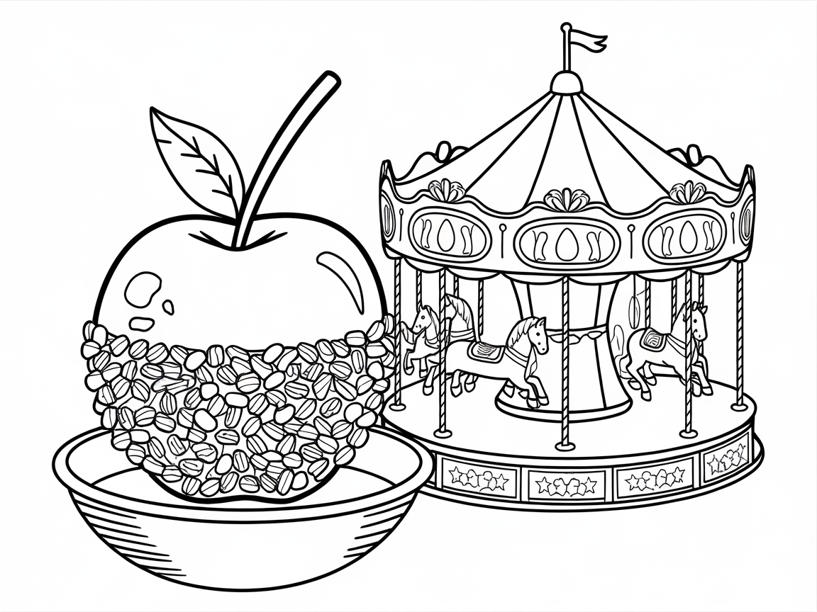 Delight in This Carousel and Candy Apple Combo