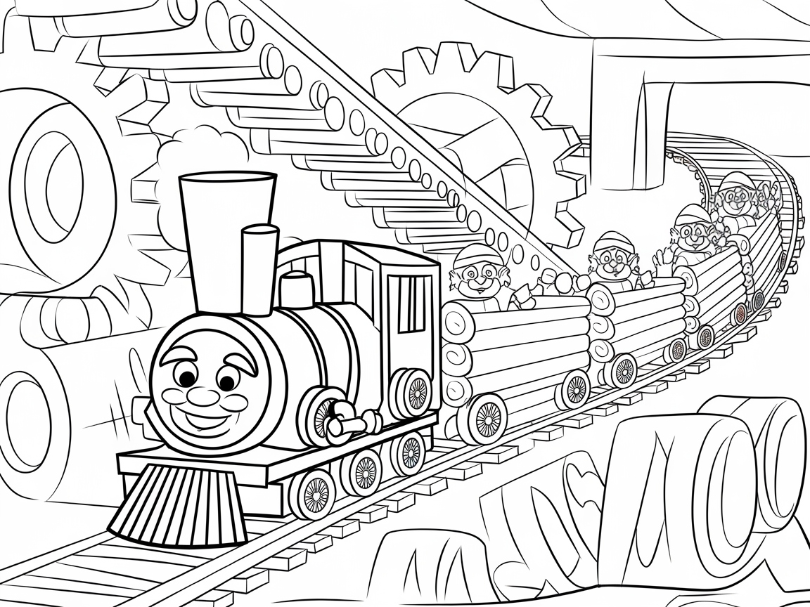 Join the Elves on a Playful Train Journey