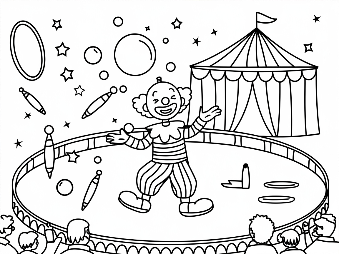 Circus Clown Bubble Extravaganza
