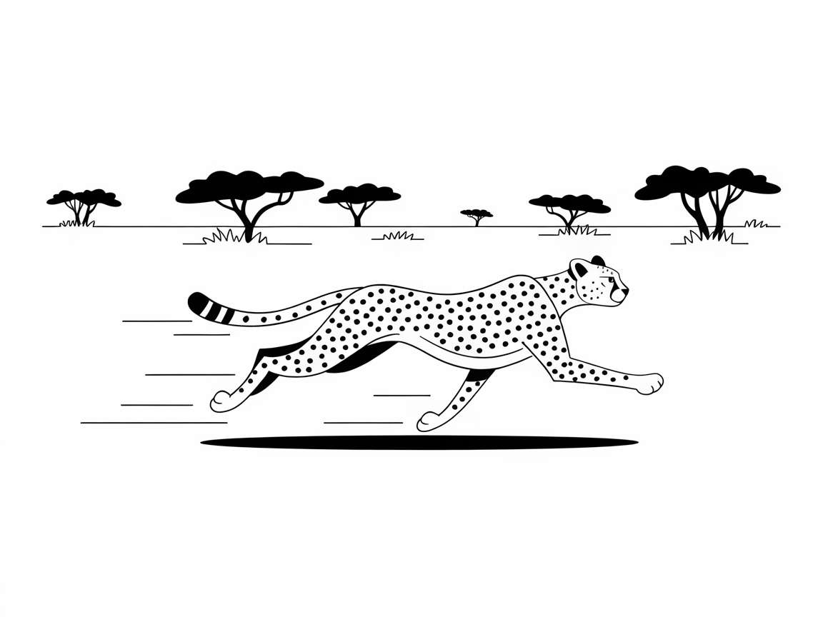 Speedy Cheetah on the Safari Plains