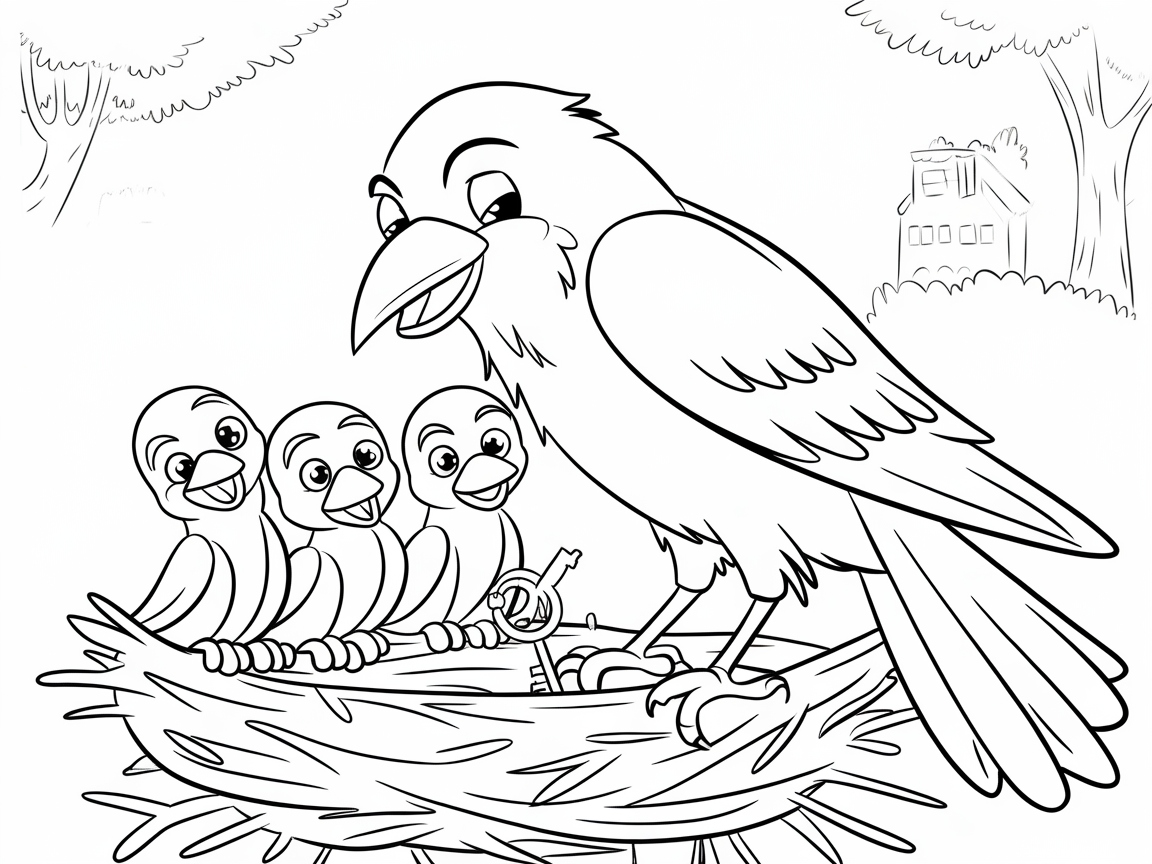Family Fun with This Chirpy Bird Nest Scene