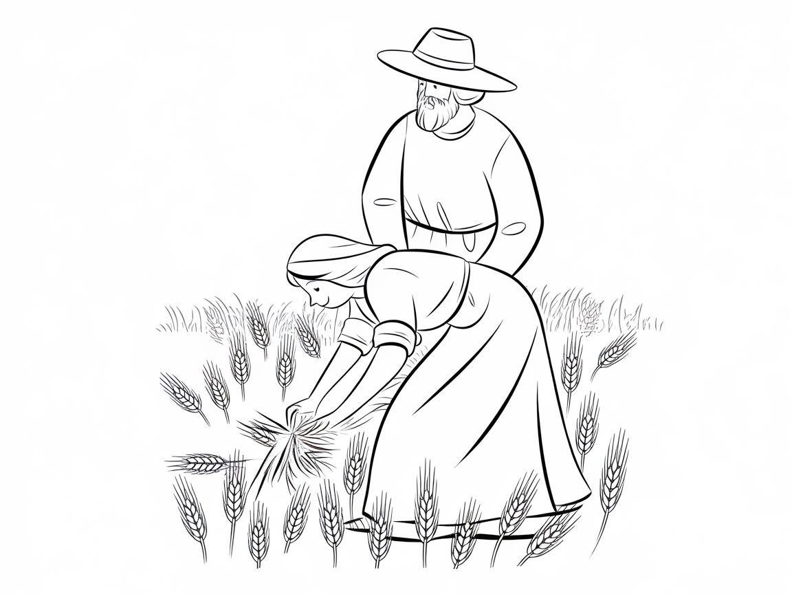 Join Ruth and Boaz: A Biblical Harvest Scene