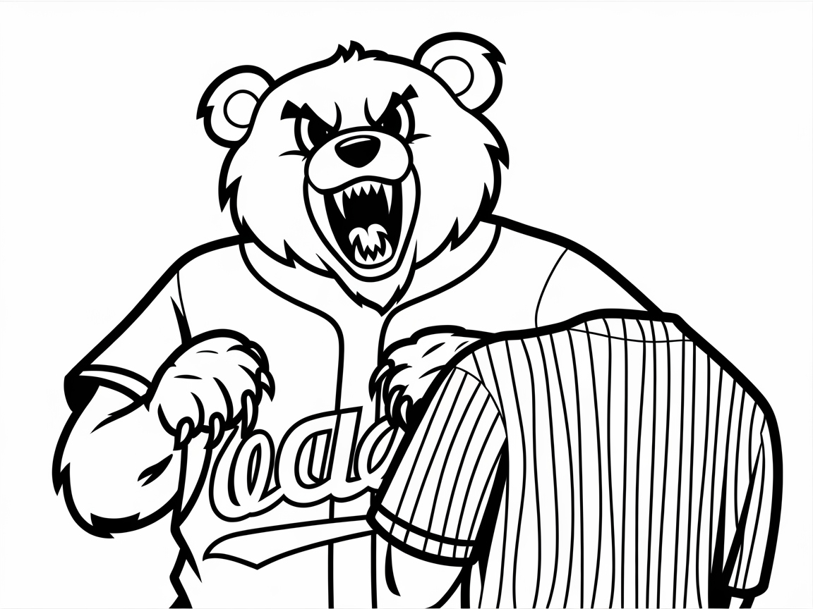 Unleash Creativity with This Fierce Bear Mascot Scene