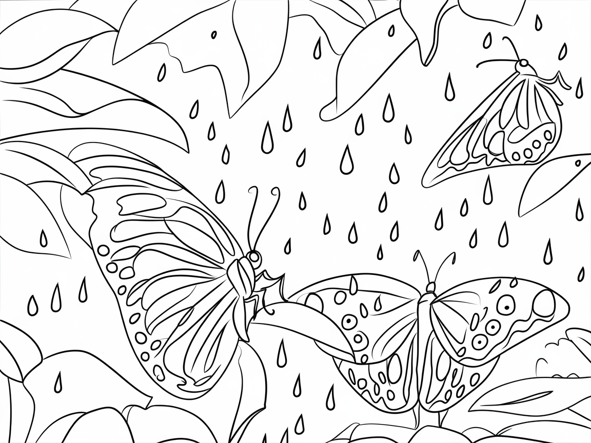 Raindrops and Wings: Butterfly Delight