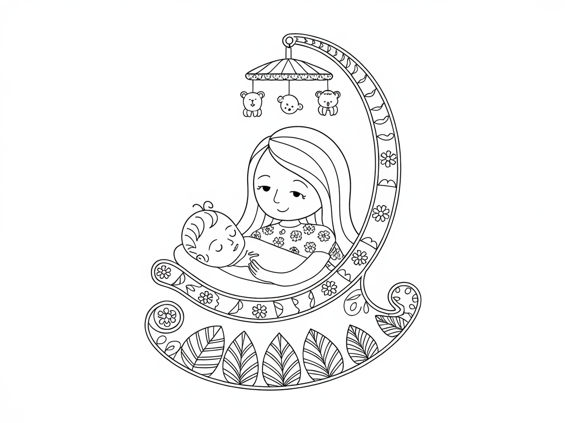Cradle Your Creativity with This Heartwarming Mother and Baby Scene