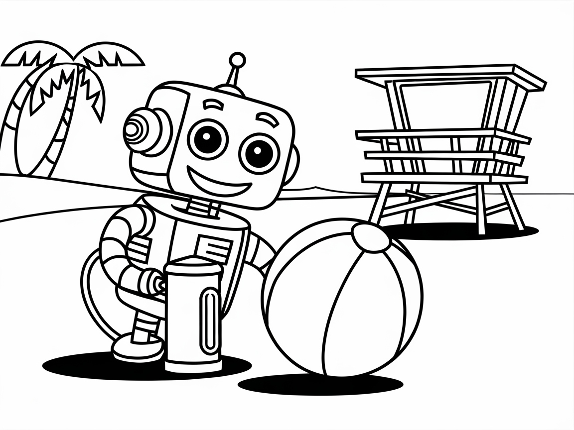 Beachside Bot with Beach Ball Adventure