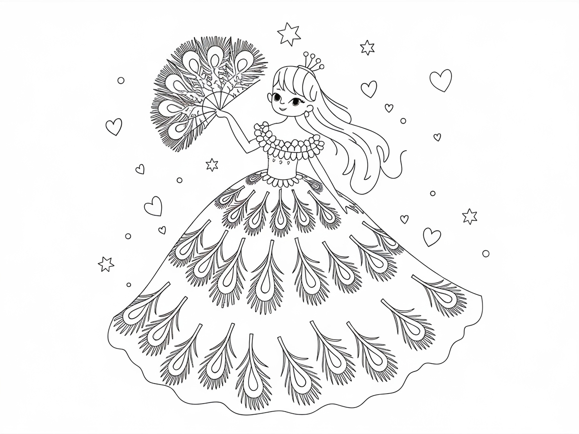 Add a Splash of Color to This Peacock Princess