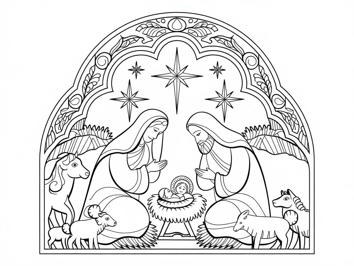 Illuminate the Nativity Scene with Graceful Hues