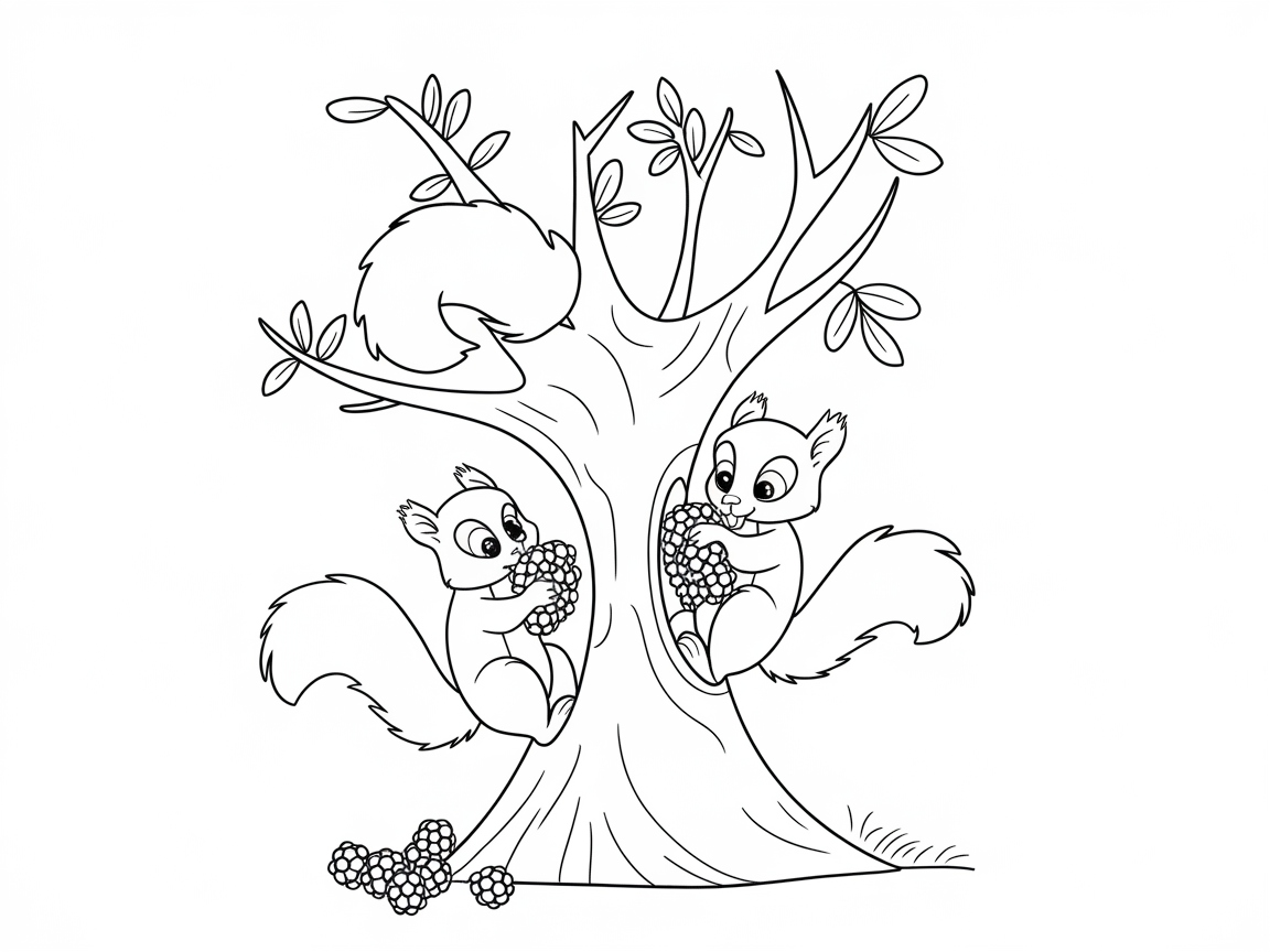 Squirrelly Berry Feast: Woodland Fun Awaits