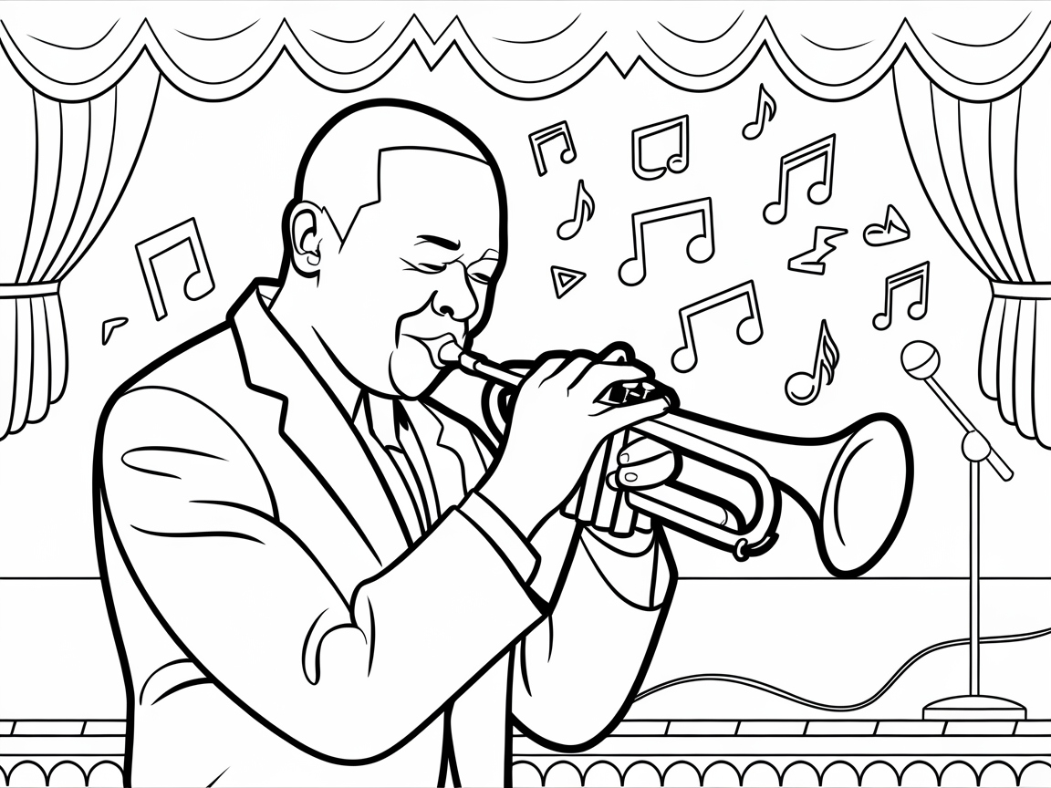 Jazz Up Your Creativity with This Vibrant Trumpet Scene