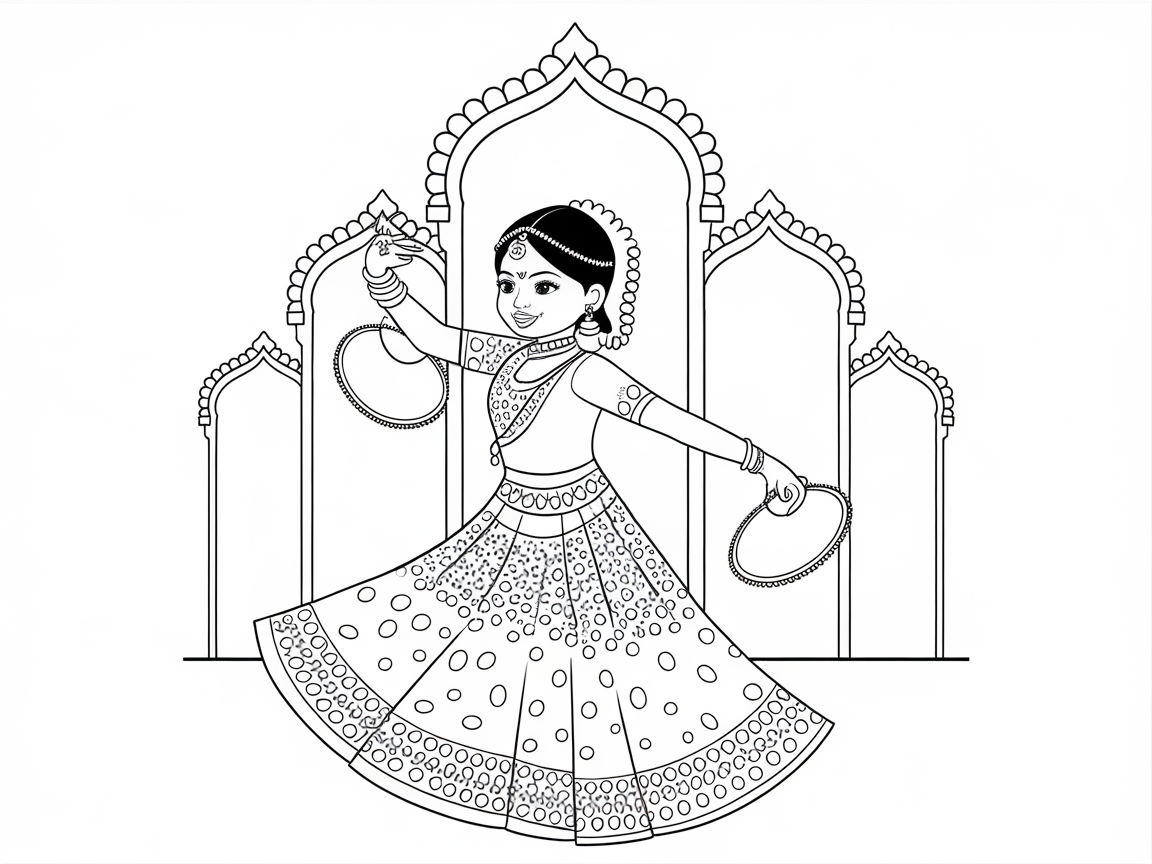 Dazzling Dancer in Traditional Attire