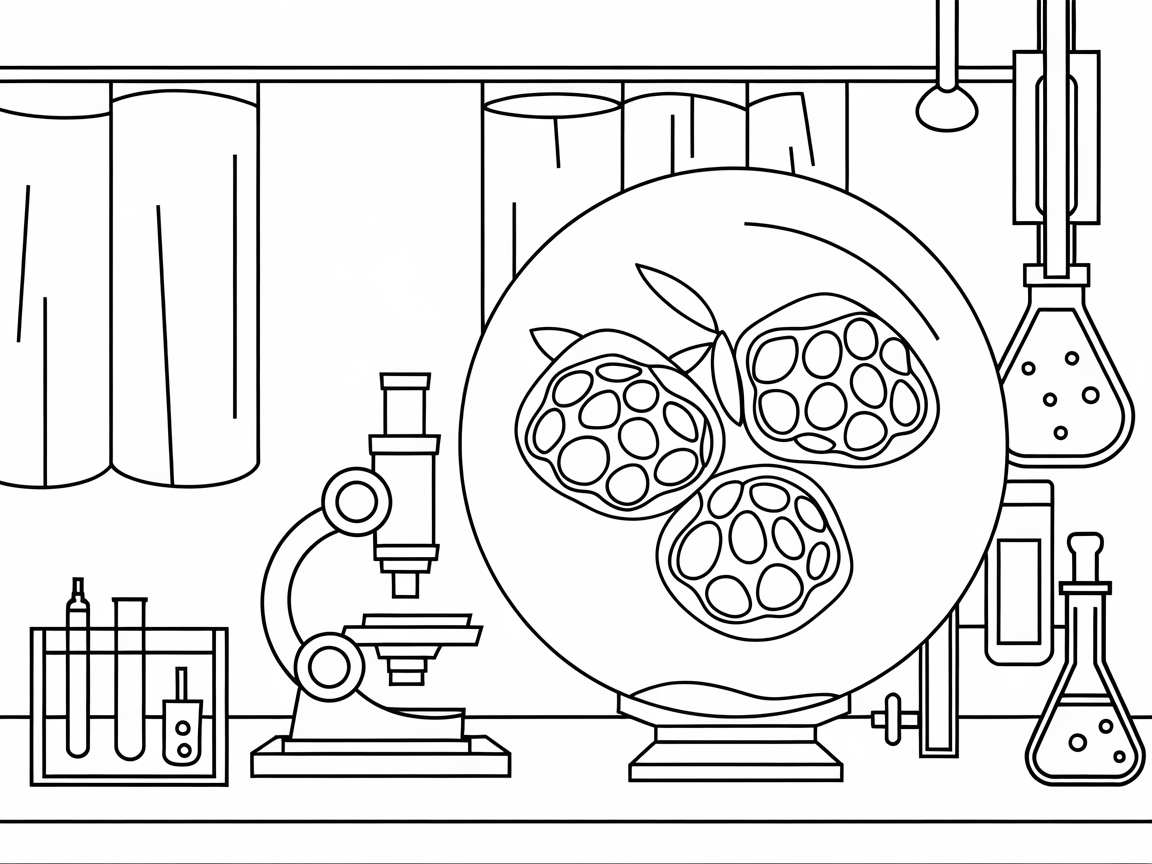 Scientific Berries: A Lab-Themed Coloring Adventure