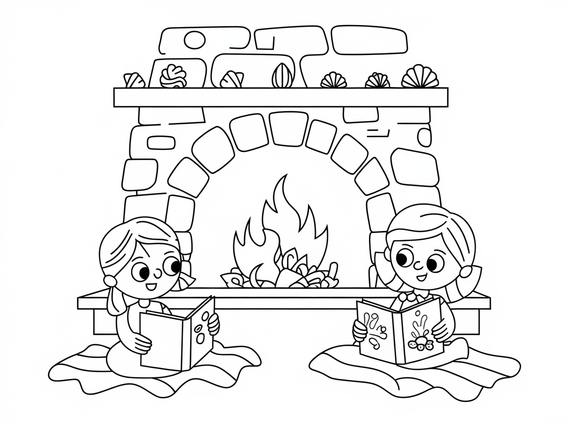 Cozy Up With This Fireplace Reading Scene