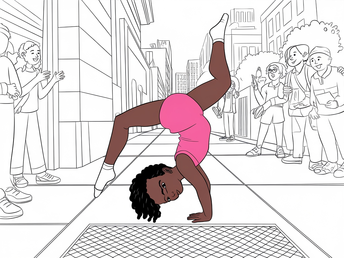 Dynamic Street Performer in Action