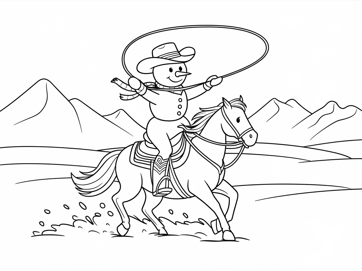 Ride the Range with This Cowboy Snowman Adventure