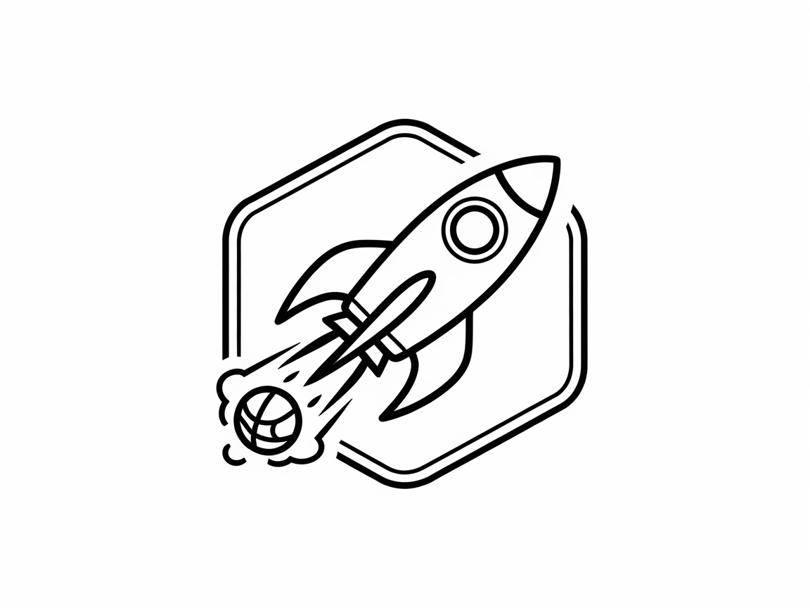 Blast Off with This Rocket Basketball Logo