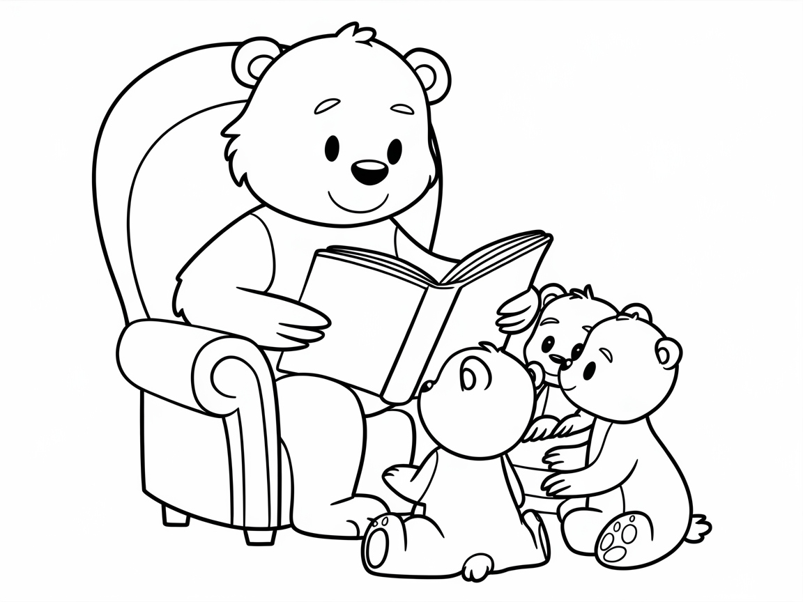 Heartwarming Story Time with Bear Family