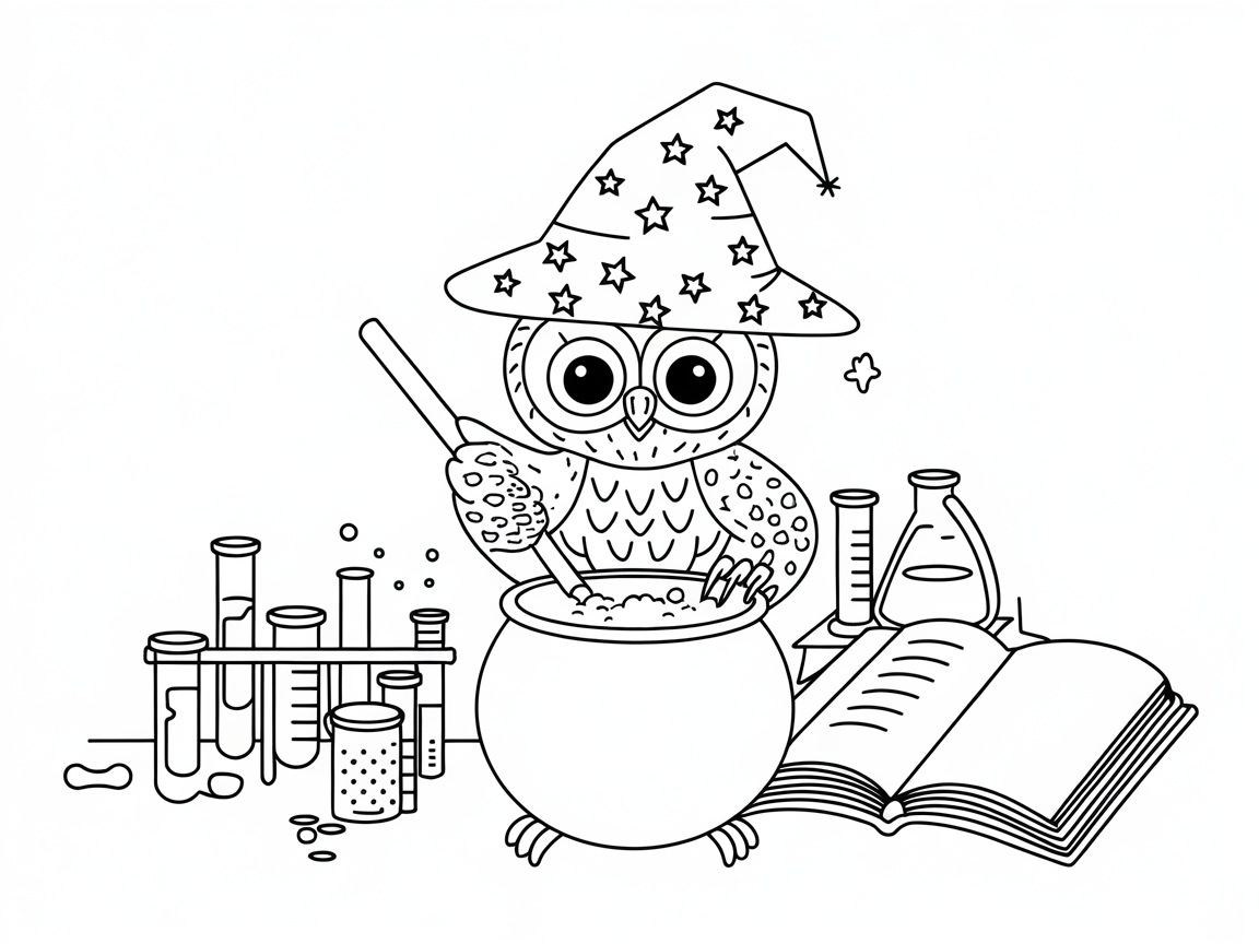 Craft Magical Potions with This Wizardly Owl!