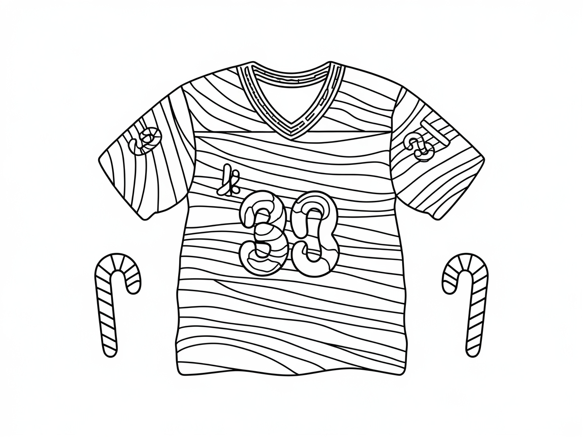 Craft a Festive Candy Cane Basketball Jersey