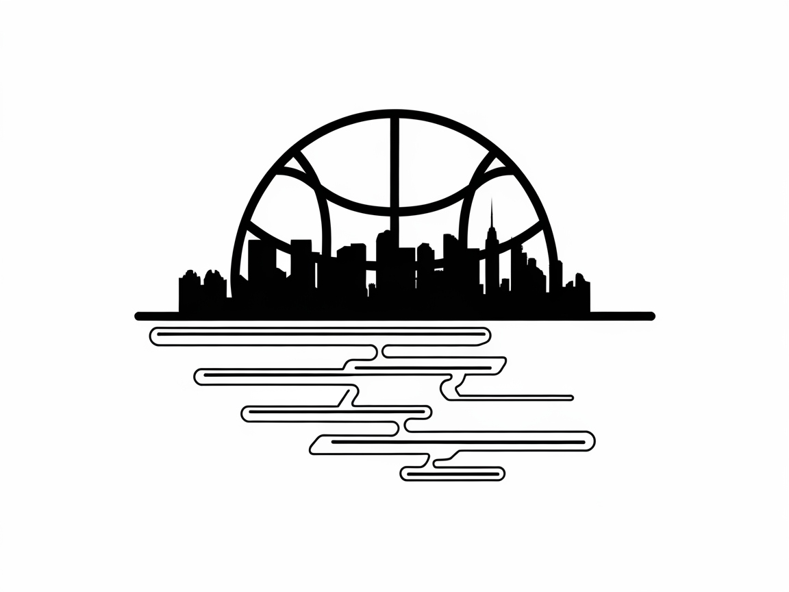 Urban Skyline Basketball Logo for City Lovers