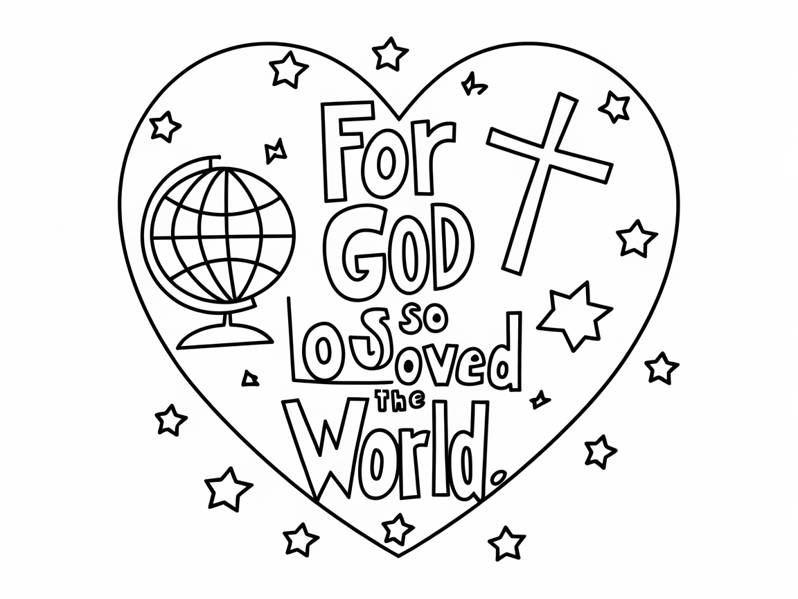 Heartfelt Scripture: A Loving Coloring Page