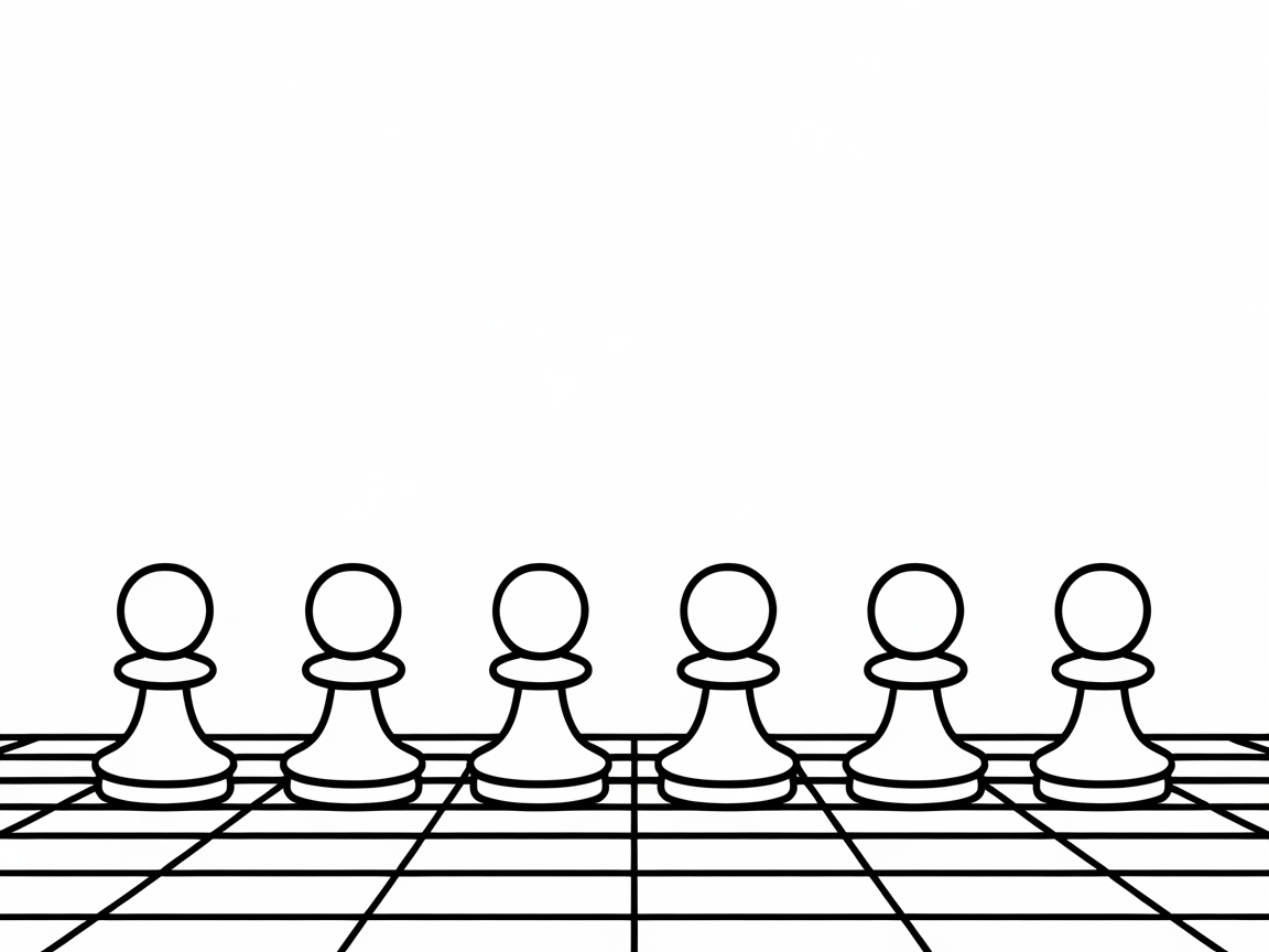 March of the Pawns: A Simple Chess Coloring Adventure