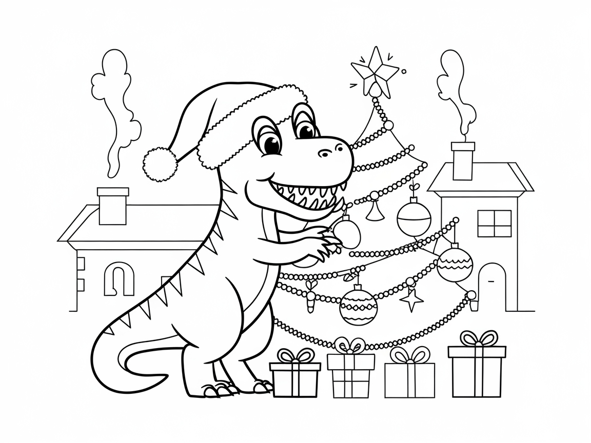 Festive Dino Decorating Fun
