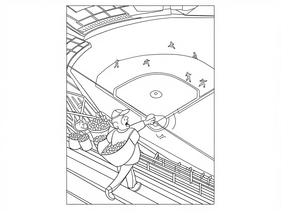 Take Me Out to the Ball Game with This Snack Vendor Scene