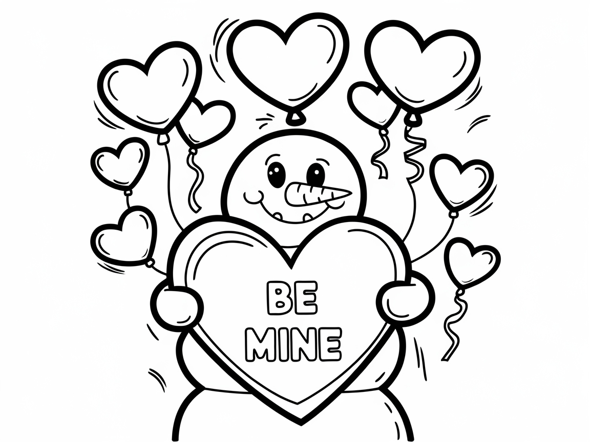 Spread Love with This Adorable Snowman Valentine