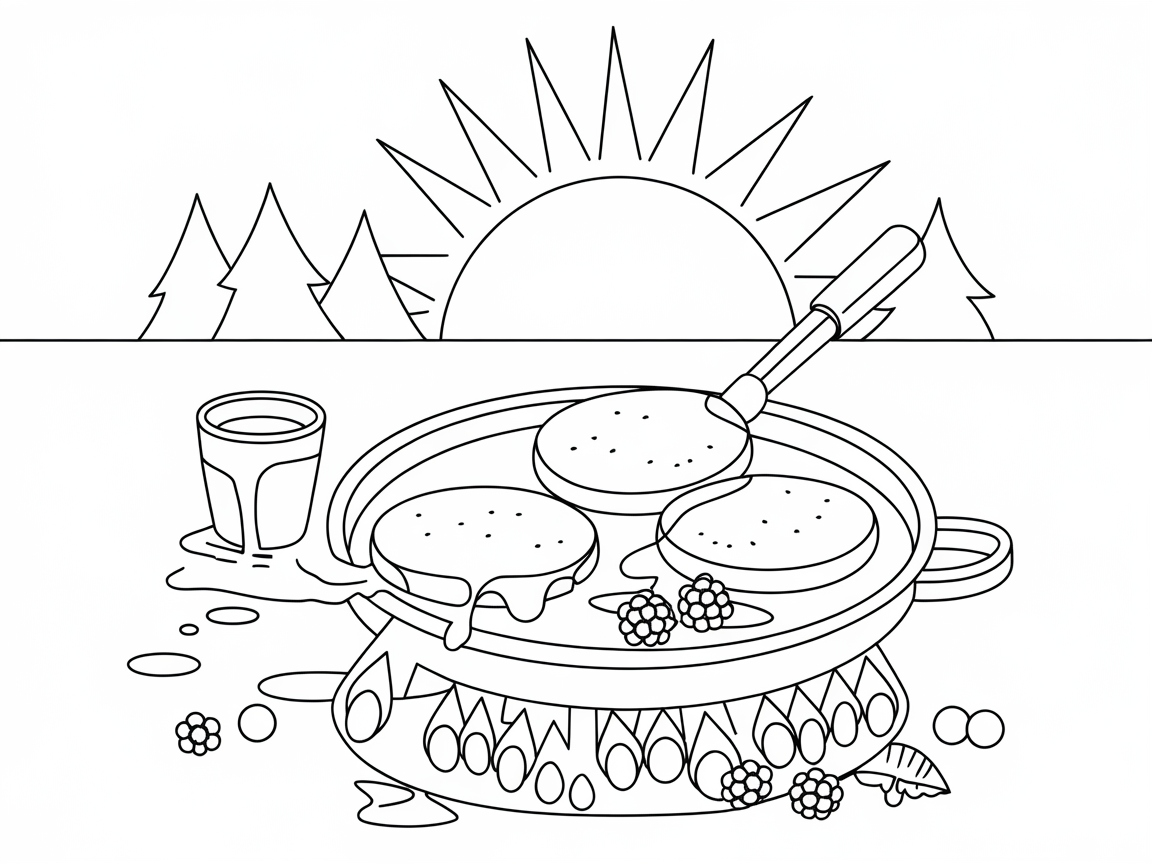 Pancake Breakfast at Sunrise in the Great Outdoors