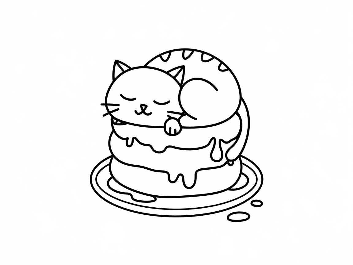 Catnap on a Pancake Stack